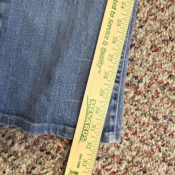 Paige Hollywood Hills Blue Light-Med Wash Lower Rise Flared Bootcut Jeans Sz 31 - Picture 12 of 14